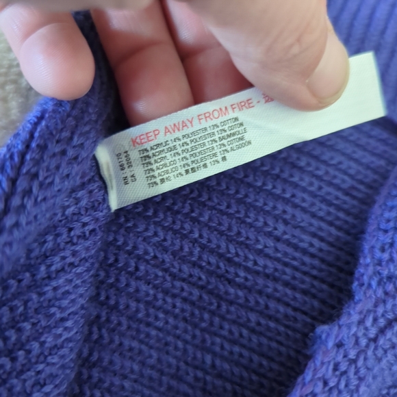 Free People Beach  Orchid Convertible Sweater Tank Size Medium Purple Nwot - Picture 12 of 12